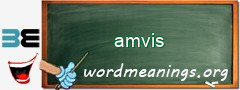 WordMeaning blackboard for amvis